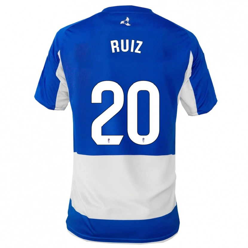 Danxen Dame Sergio Ruiz #20 Blå Hvit Bortetrøye Drakt Trøye 2025/26 Skjorter T-Skjorte