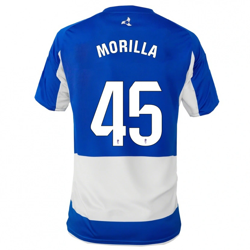 Danxen Dame David Morilla #45 Blå Hvit Bortetrøye Drakt Trøye 2025/26 Skjorter T-Skjorte