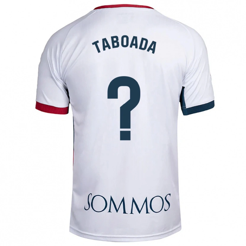 Danxen Dame Héctor Taboada #0 Hvit Rød Bortetrøye Drakt Trøye 2025/26 Skjorter T-Skjorte