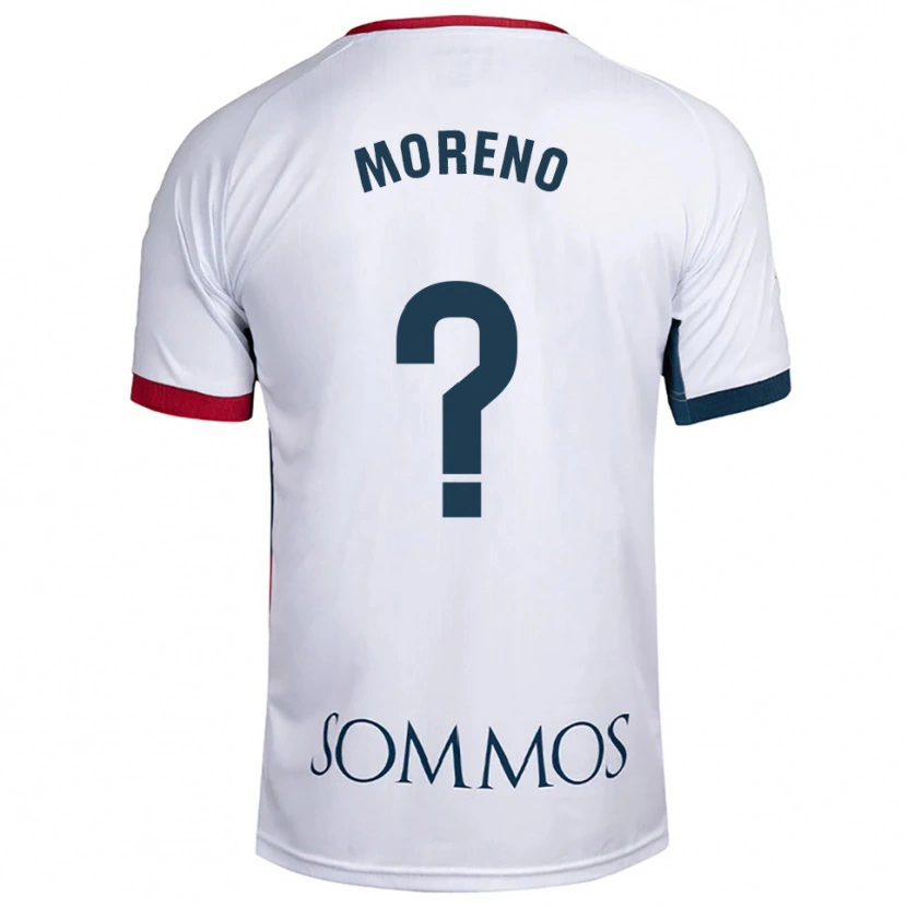Danxen Dame Eloy Moreno #0 Hvit Rød Bortetrøye Drakt Trøye 2025/26 Skjorter T-Skjorte