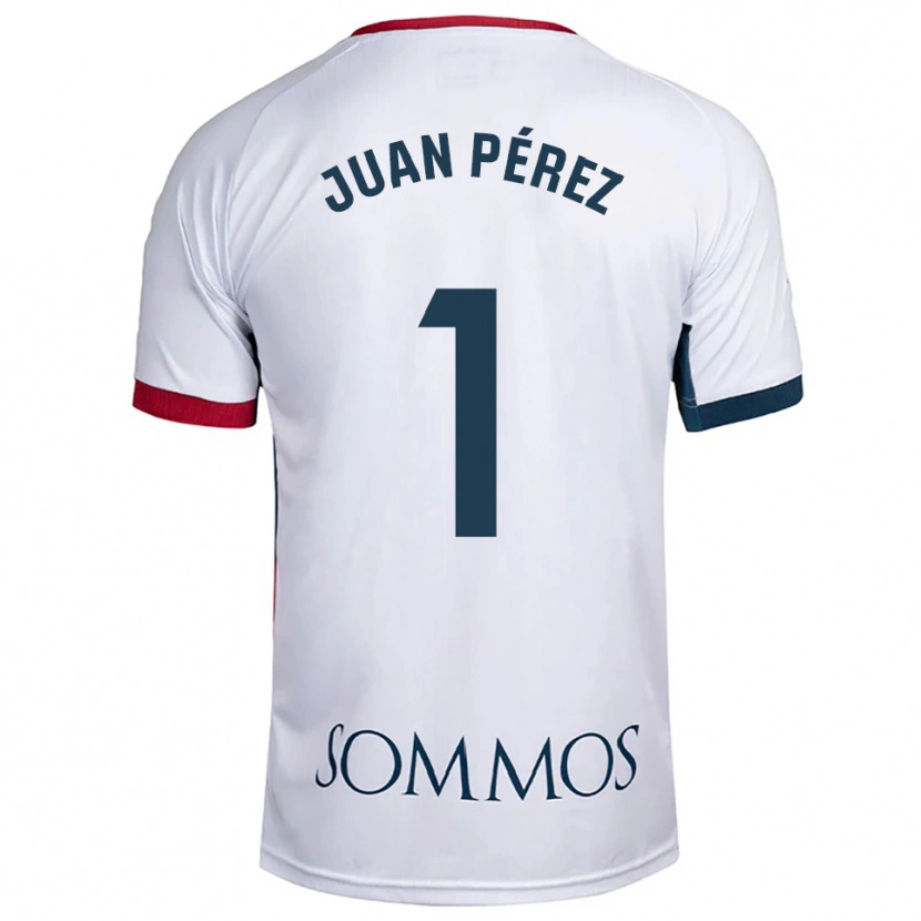 Danxen Dame Juan Pérez #1 Hvit Rød Bortetrøye Drakt Trøye 2025/26 Skjorter T-Skjorte