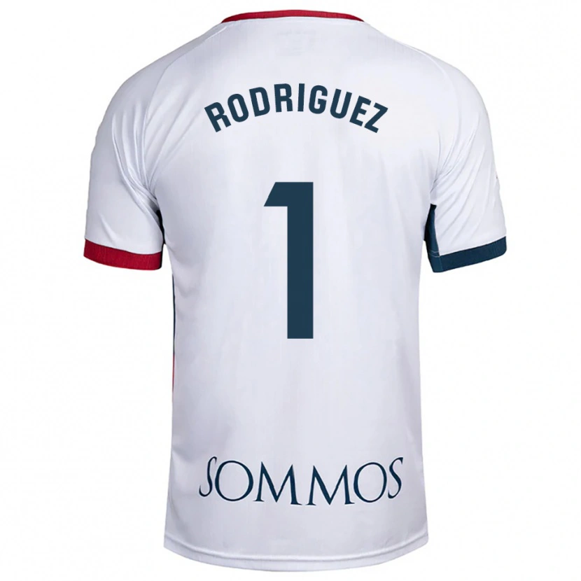 Danxen Dame Nuria Rodríguez #1 Hvit Rød Bortetrøye Drakt Trøye 2025/26 Skjorter T-Skjorte