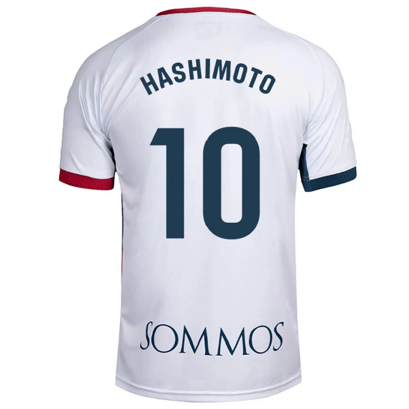 Danxen Dame Kento Hashimoto #10 Hvit Rød Bortetrøye Drakt Trøye 2025/26 Skjorter T-Skjorte