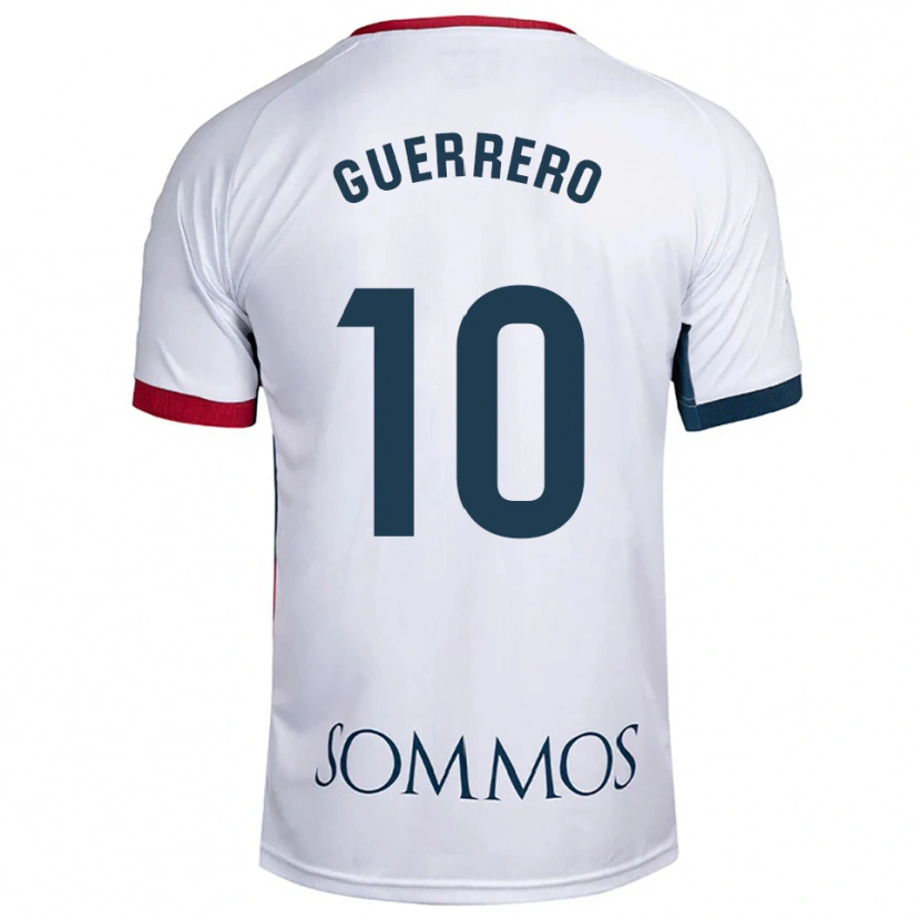 Danxen Dame Fernando Guerrero #10 Hvit Rød Bortetrøye Drakt Trøye 2025/26 Skjorter T-Skjorte