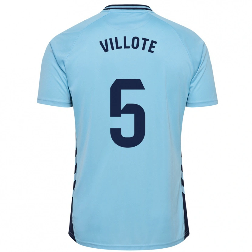 Danxen Dame Víctor Villote #5 Lyseblå Bortetrøye Drakt Trøye 2025/26 Skjorter T-Skjorte