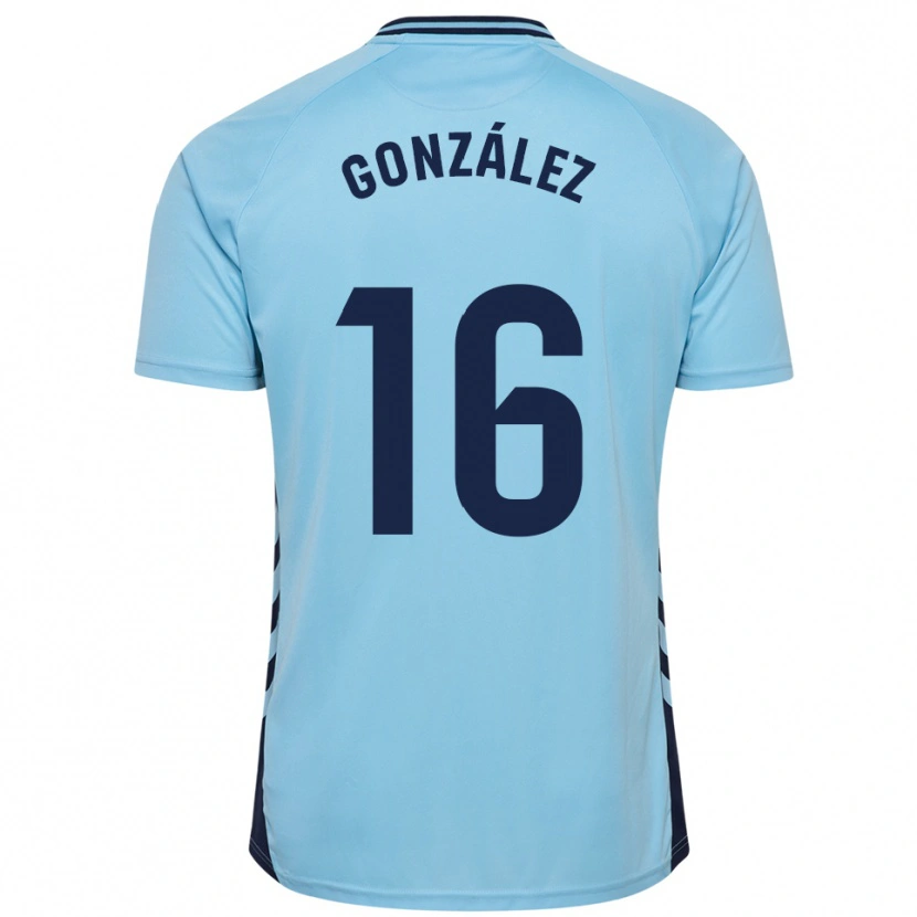 Danxen Dame Iñaki González #16 Lyseblå Bortetrøye Drakt Trøye 2025/26 Skjorter T-Skjorte