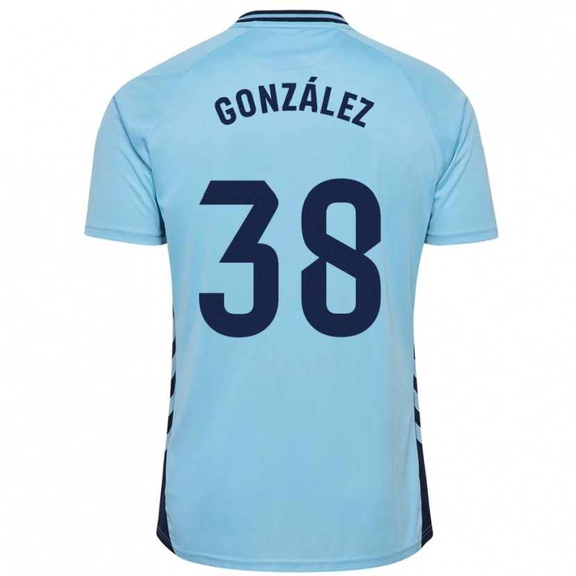 Danxen Dame Josito González #38 Lyseblå Bortetrøye Drakt Trøye 2025/26 Skjorter T-Skjorte