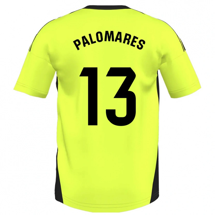 Danxen Dame Juanpa Palomares #13 Fluorescerende Gul Bortetrøye Drakt Trøye 2025/26 Skjorter T-Skjorte