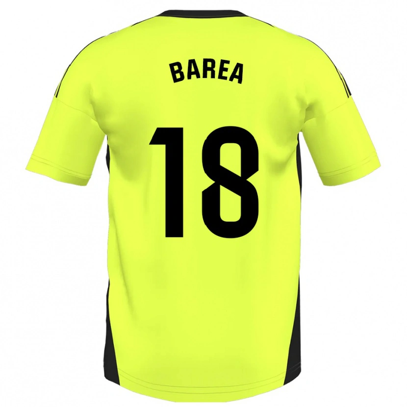 Danxen Dame Ismael Barea #18 Fluorescerende Gul Bortetrøye Drakt Trøye 2025/26 Skjorter T-Skjorte