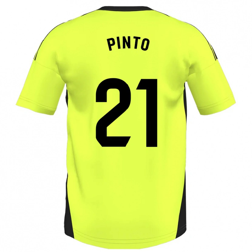 Danxen Dame Yidne Pinto #21 Fluorescerende Gul Bortetrøye Drakt Trøye 2025/26 Skjorter T-Skjorte