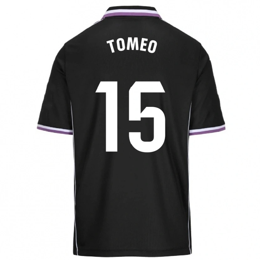 Danxen Dame Pablo Tomeo #15 Lilla Svart Bortetrøye Drakt Trøye 2025/26 Skjorter T-Skjorte