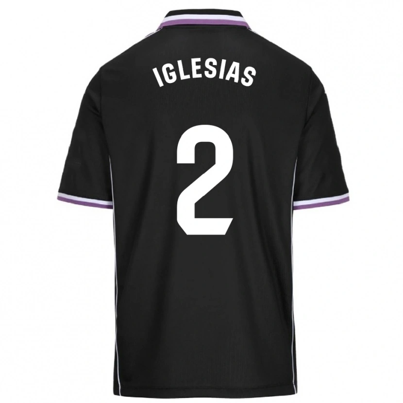 Danxen Dame Koke Iglesias #2 Lilla Svart Bortetrøye Drakt Trøye 2025/26 Skjorter T-Skjorte