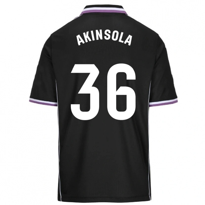 Danxen Dame Tunde Akinsola #36 Lilla Svart Bortetrøye Drakt Trøye 2025/26 Skjorter T-Skjorte