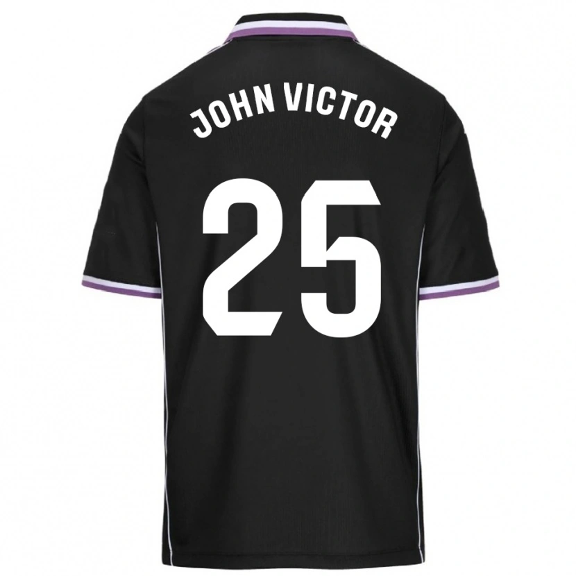 Danxen Dame John Victor #25 Lilla Svart Bortetrøye Drakt Trøye 2025/26 Skjorter T-Skjorte