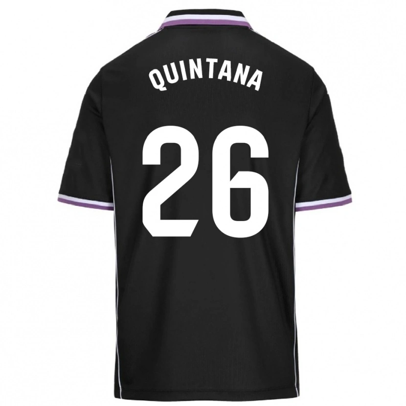Danxen Dame Alberto Quintana #26 Lilla Svart Bortetrøye Drakt Trøye 2025/26 Skjorter T-Skjorte