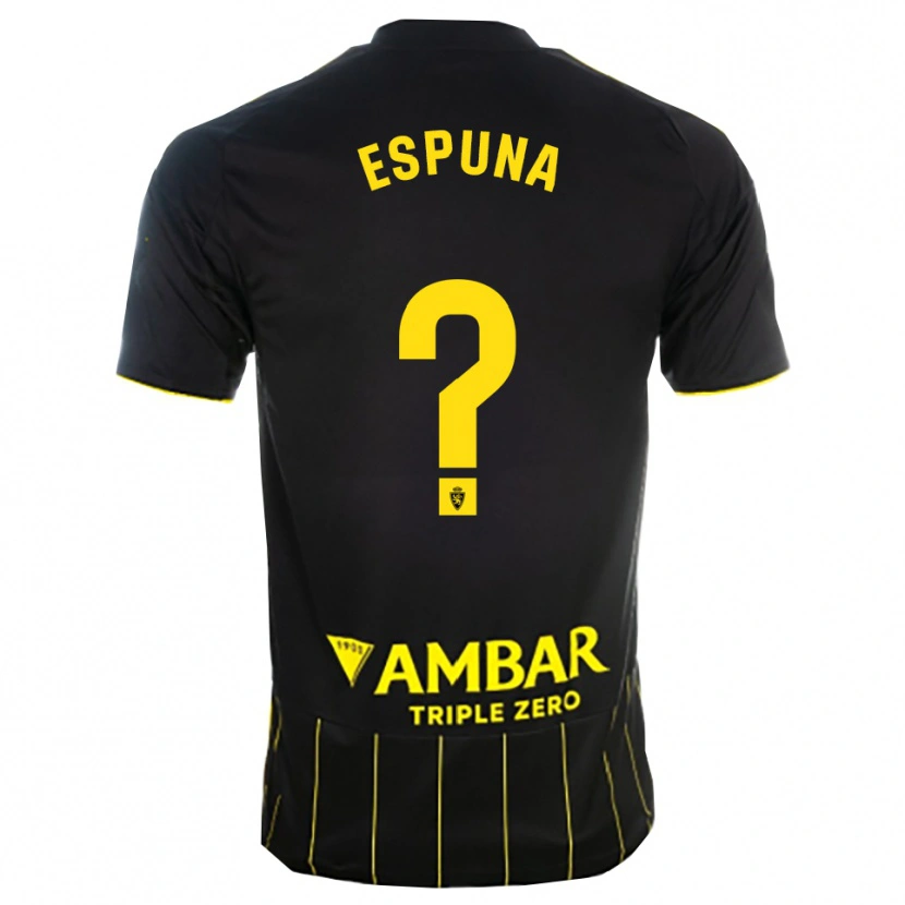 Danxen Dame Nico Espuña #0 Svart Gul Bortetrøye Drakt Trøye 2025/26 Skjorter T-Skjorte