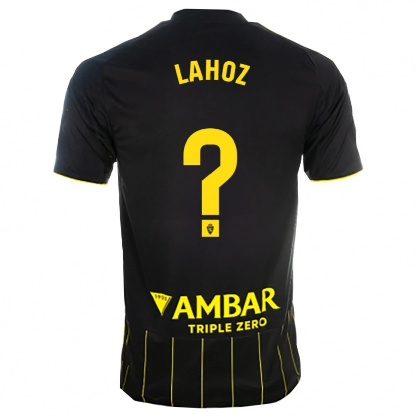 Danxen Dame Álvaro Lahoz #0 Svart Gul Bortetrøye Drakt Trøye 2025/26 Skjorter T-Skjorte