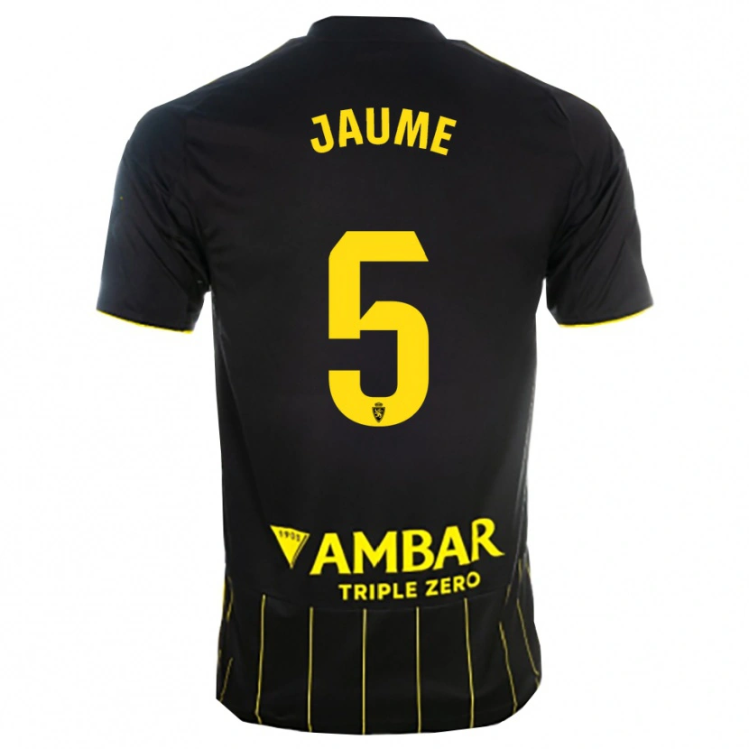 Danxen Dame Jaume Grau #5 Svart Gul Bortetrøye Drakt Trøye 2025/26 Skjorter T-Skjorte