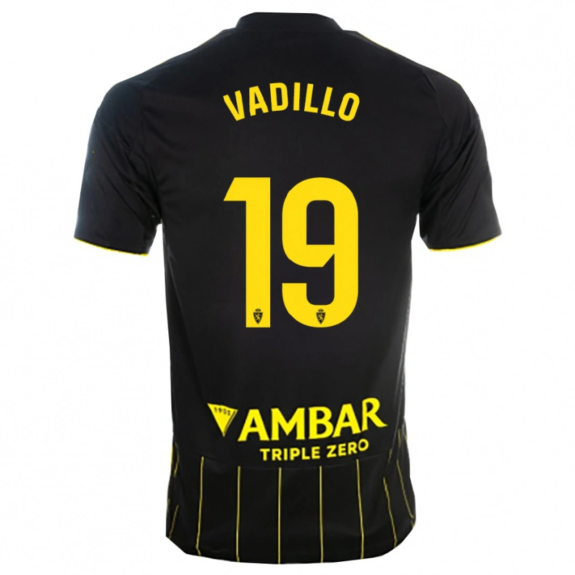 Danxen Dame Iker Vadillo #19 Svart Gul Bortetrøye Drakt Trøye 2025/26 Skjorter T-Skjorte