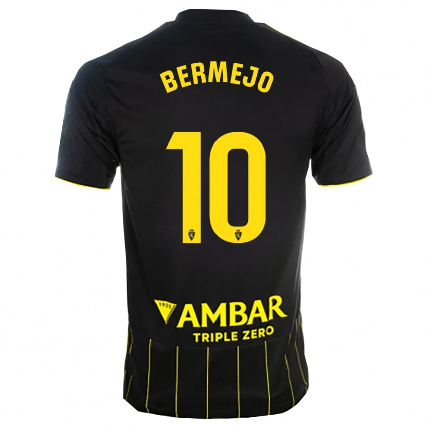 Danxen Dame Sergio Bermejo #10 Svart Gul Bortetrøye Drakt Trøye 2025/26 Skjorter T-Skjorte