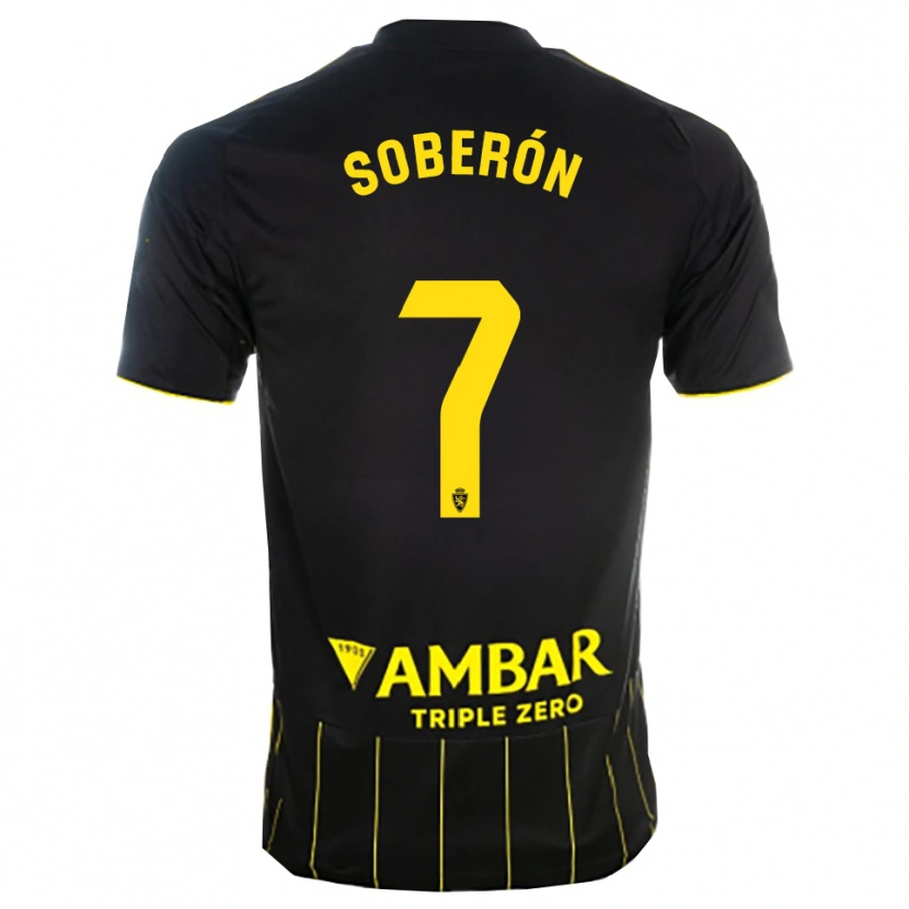 Danxen Dame Mario Soberón #7 Svart Gul Bortetrøye Drakt Trøye 2025/26 Skjorter T-Skjorte