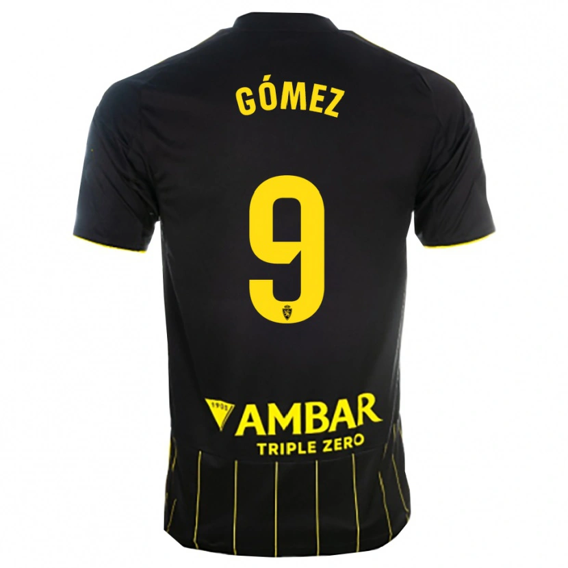 Danxen Dame Dani Gómez #9 Svart Gul Bortetrøye Drakt Trøye 2025/26 Skjorter T-Skjorte
