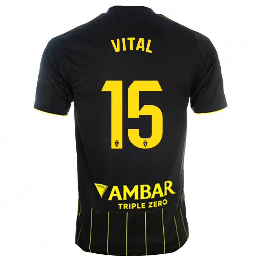 Danxen Dame Bernardo Vital #15 Svart Gul Bortetrøye Drakt Trøye 2025/26 Skjorter T-Skjorte