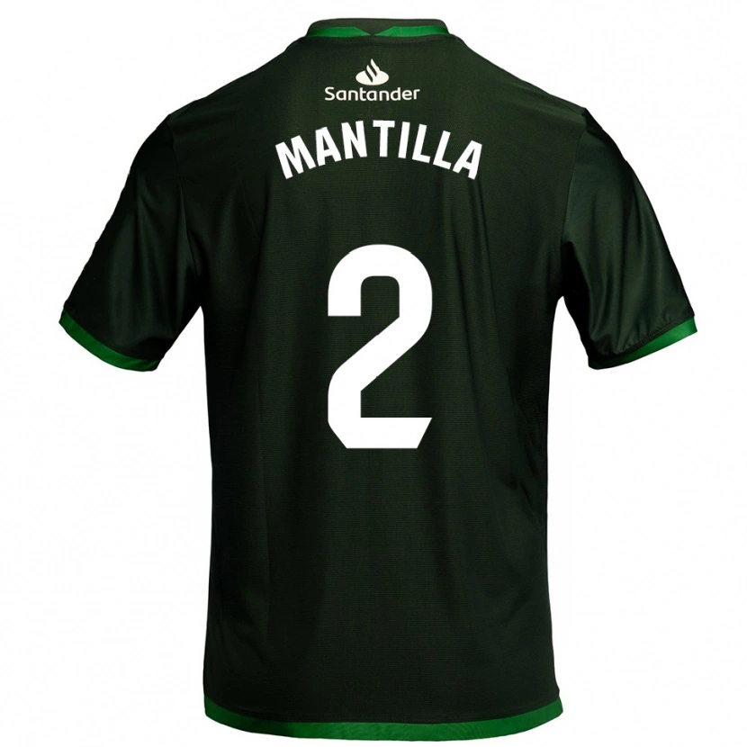 Danxen Dame Álvaro Mantilla #2 Mørkegrønn Bortetrøye Drakt Trøye 2025/26 Skjorter T-Skjorte