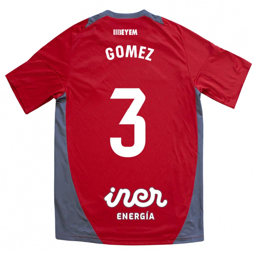 Danxen Dame Jonathan Gómez #3 Rød Grå Bortetrøye Drakt Trøye 2025/26 Skjorter T-Skjorte