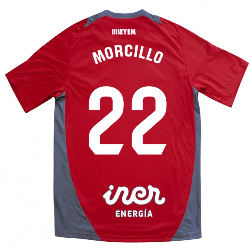 Danxen Dame Jon Morcillo #22 Rød Grå Bortetrøye Drakt Trøye 2025/26 Skjorter T-Skjorte