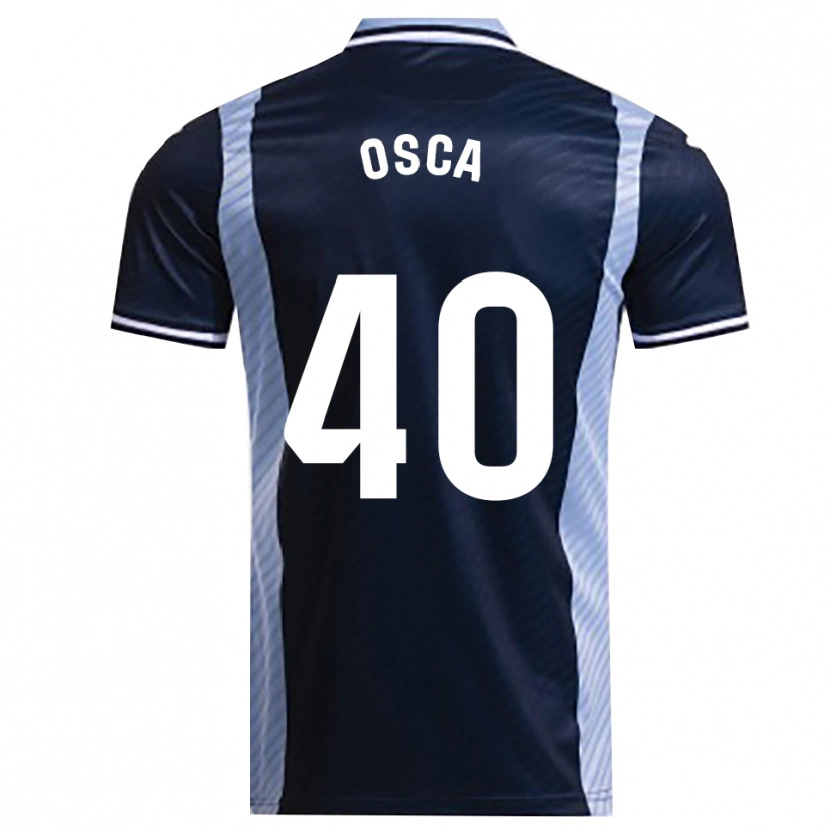 Danxen Dame Cristian Osca #40 Marineblå Lyseblå Bortetrøye Drakt Trøye 2025/26 Skjorter T-Skjorte