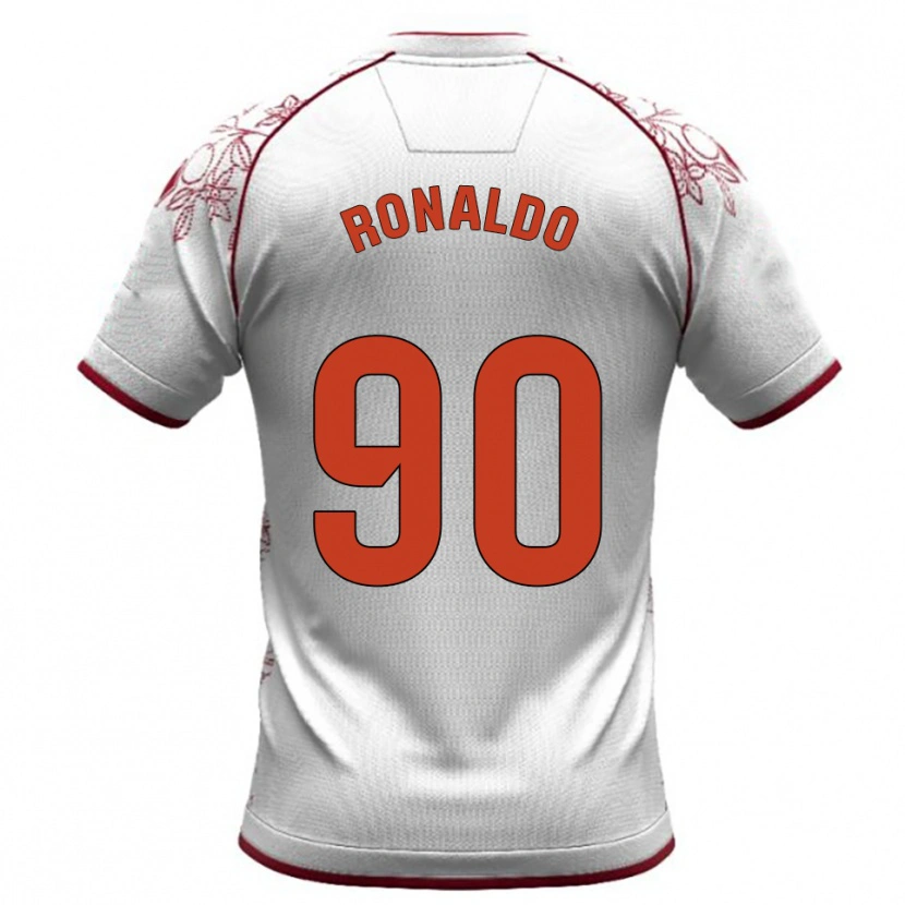Danxen Dame Ronaldo #90 Hvit Burgunder Bortetrøye Drakt Trøye 2025/26 Skjorter T-Skjorte
