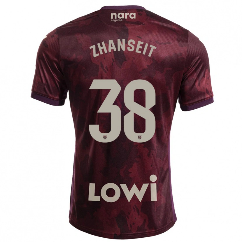 Danxen Dame Sultan Zhanseit #38 Burgunder Hvit Bortetrøye Drakt Trøye 2025/26 Skjorter T-Skjorte