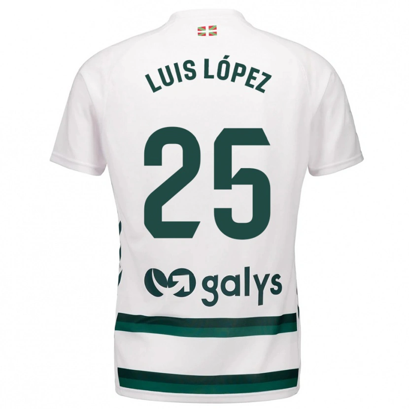 Danxen Dame Luis López #25 Hvit Grønn Bortetrøye Drakt Trøye 2025/26 Skjorter T-Skjorte