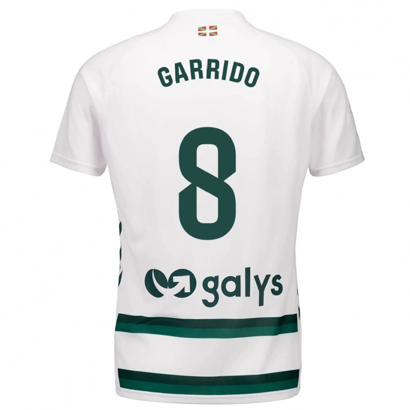 Danxen Dame Aleix Garrido #8 Hvit Grønn Bortetrøye Drakt Trøye 2025/26 Skjorter T-Skjorte