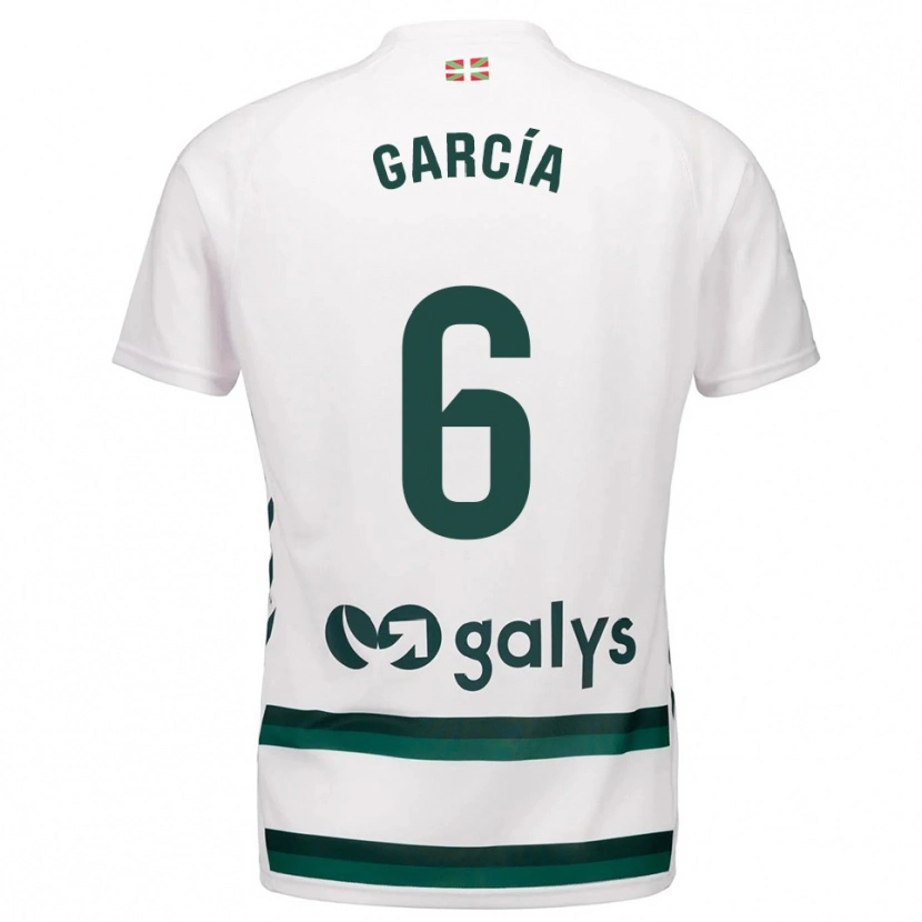 Danxen Dame Óscar García #6 Hvit Grønn Bortetrøye Drakt Trøye 2025/26 Skjorter T-Skjorte