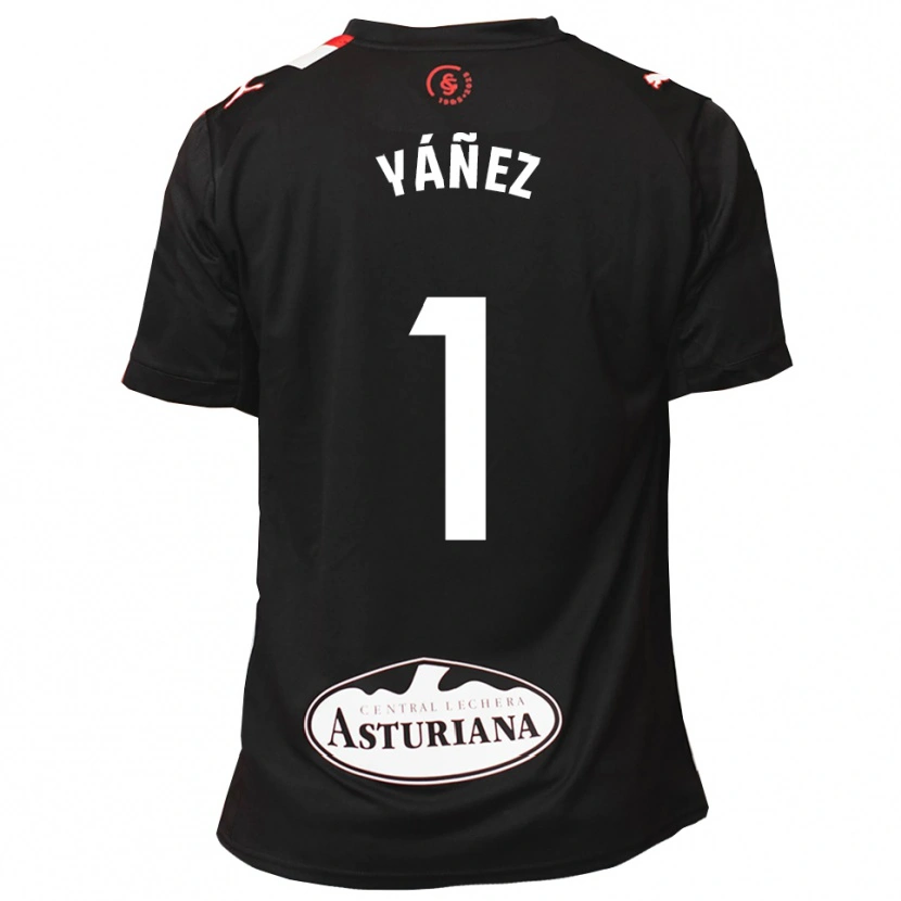 Danxen Dame Rubén Yáñez #1 Svart Hvit Bortetrøye Drakt Trøye 2025/26 Skjorter T-Skjorte