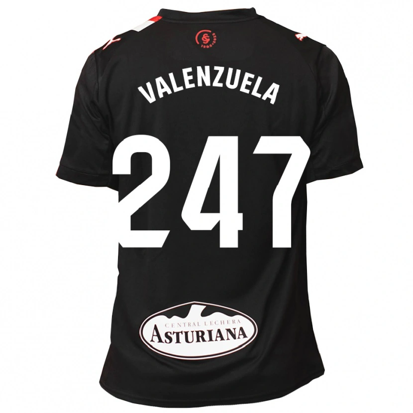 Danxen Dame Sebastián Valenzuela #247 Svart Hvit Bortetrøye Drakt Trøye 2025/26 Skjorter T-Skjorte