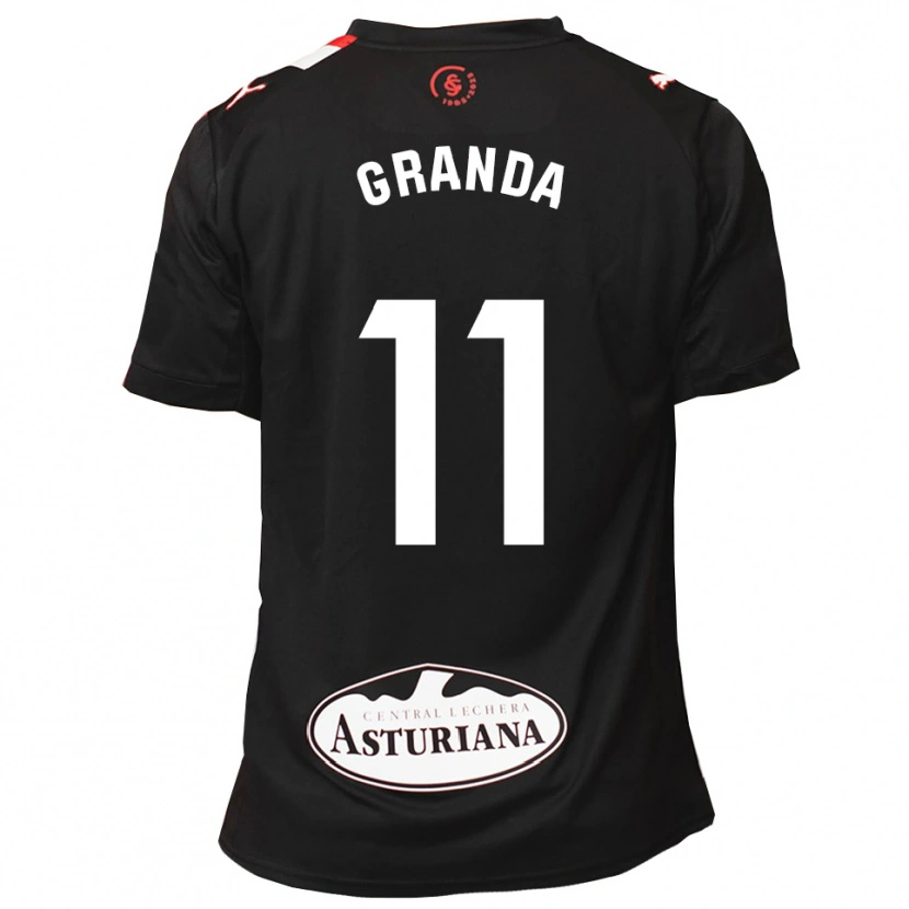 Danxen Dame Lucía Granda Ibañez #11 Svart Hvit Bortetrøye Drakt Trøye 2025/26 Skjorter T-Skjorte