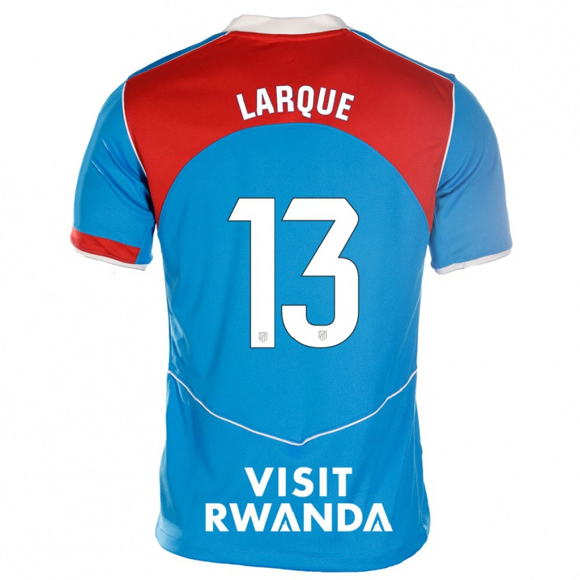 Danxen Dame Patricia Larqué #13 Blå Hvit Tredje Sett Drakt Trøye 2025/26 Skjorter T-Skjorte