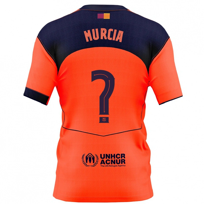 Danxen Dame Madou Murcia #0 Oransje Marineblå Tredje Sett Drakt Trøye 2025/26 Skjorter T-Skjorte