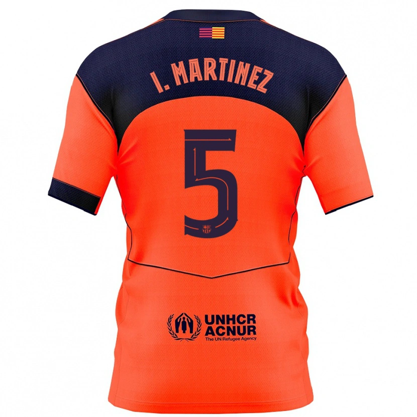 Danxen Dame Iñigo Martínez #5 Oransje Marineblå Tredje Sett Drakt Trøye 2025/26 Skjorter T-Skjorte