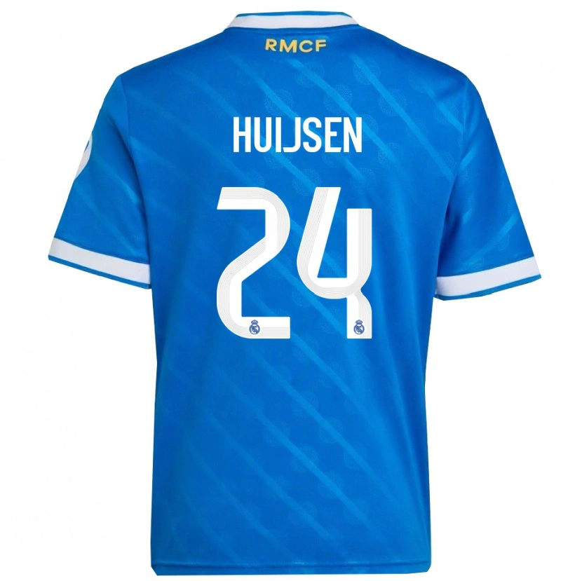 Danxen Dame Dean Huijsen #24 Blå Hvit Tredje Sett Drakt Trøye 2025/26 Skjorter T-Skjorte