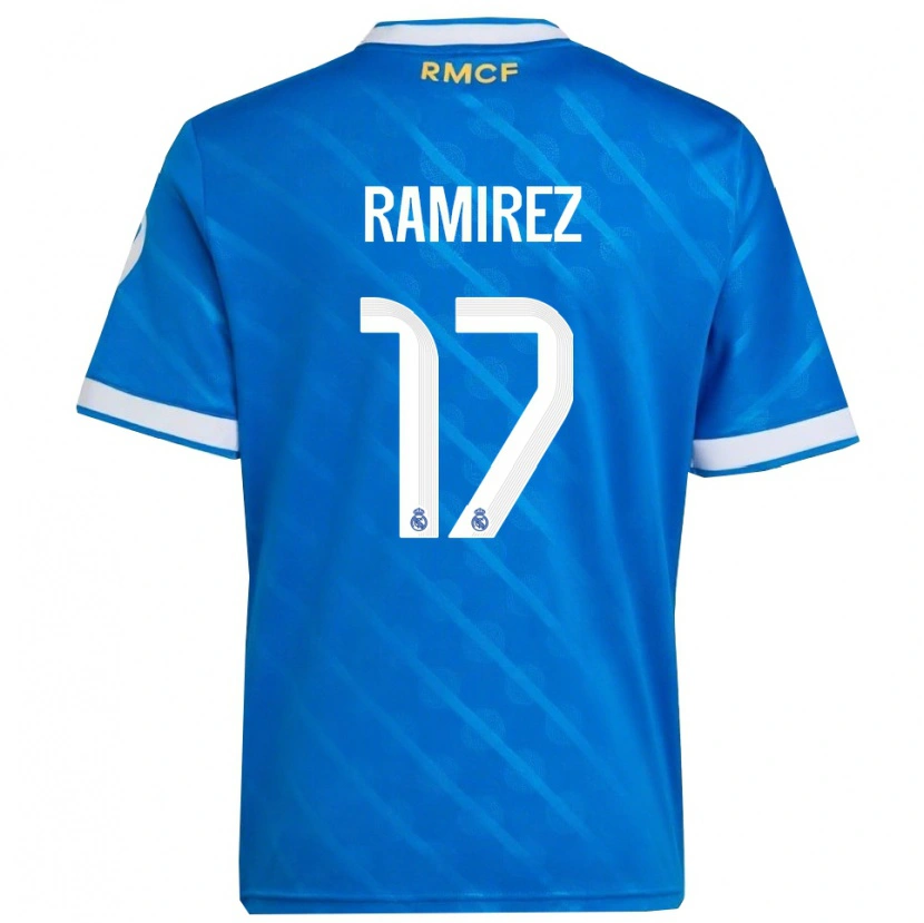 Danxen Dame Darío Ramírez #17 Blå Hvit Tredje Sett Drakt Trøye 2025/26 Skjorter T-Skjorte