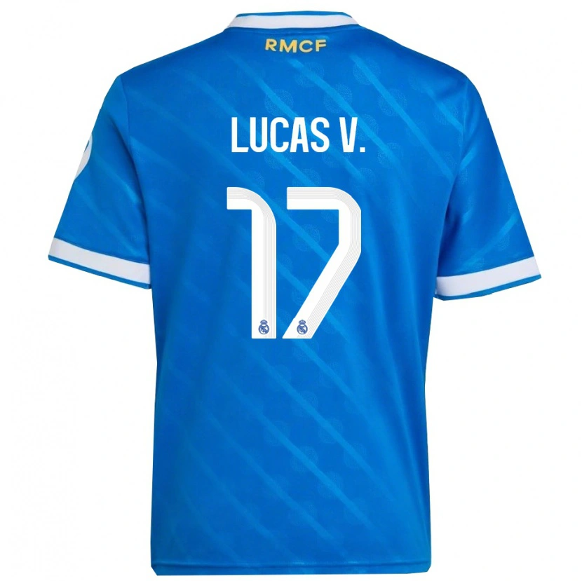 Danxen Dame Lucas Vazquez #17 Blå Hvit Tredje Sett Drakt Trøye 2025/26 Skjorter T-Skjorte