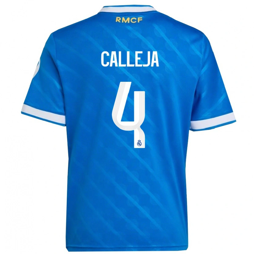 Danxen Dame Jaime Calleja #4 Blå Hvit Tredje Sett Drakt Trøye 2025/26 Skjorter T-Skjorte