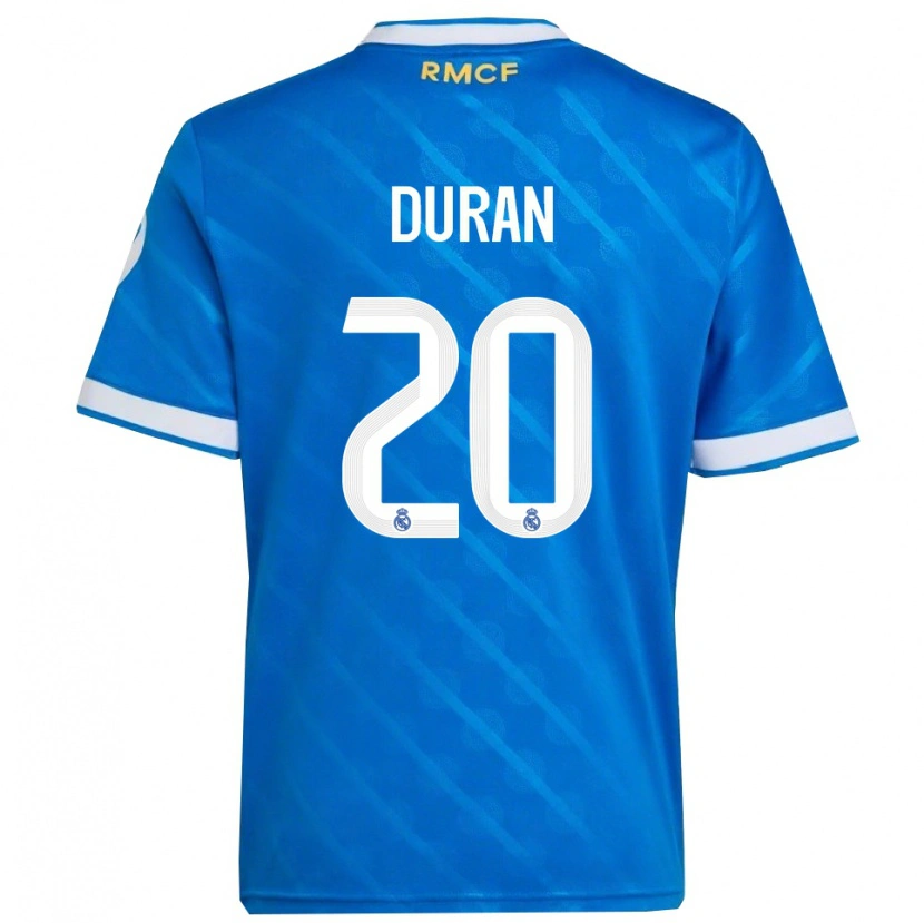 Danxen Dame Pol Duran #20 Blå Hvit Tredje Sett Drakt Trøye 2025/26 Skjorter T-Skjorte