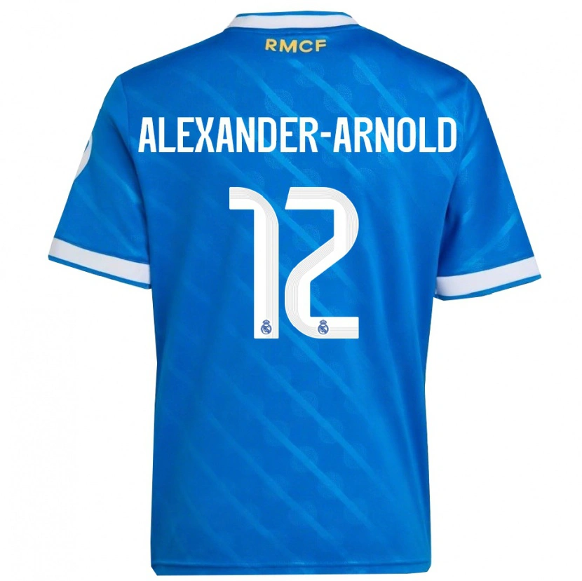 Danxen Dame Trent Alexander-Arnold #12 Blå Hvit Tredje Sett Drakt Trøye 2025/26 Skjorter T-Skjorte