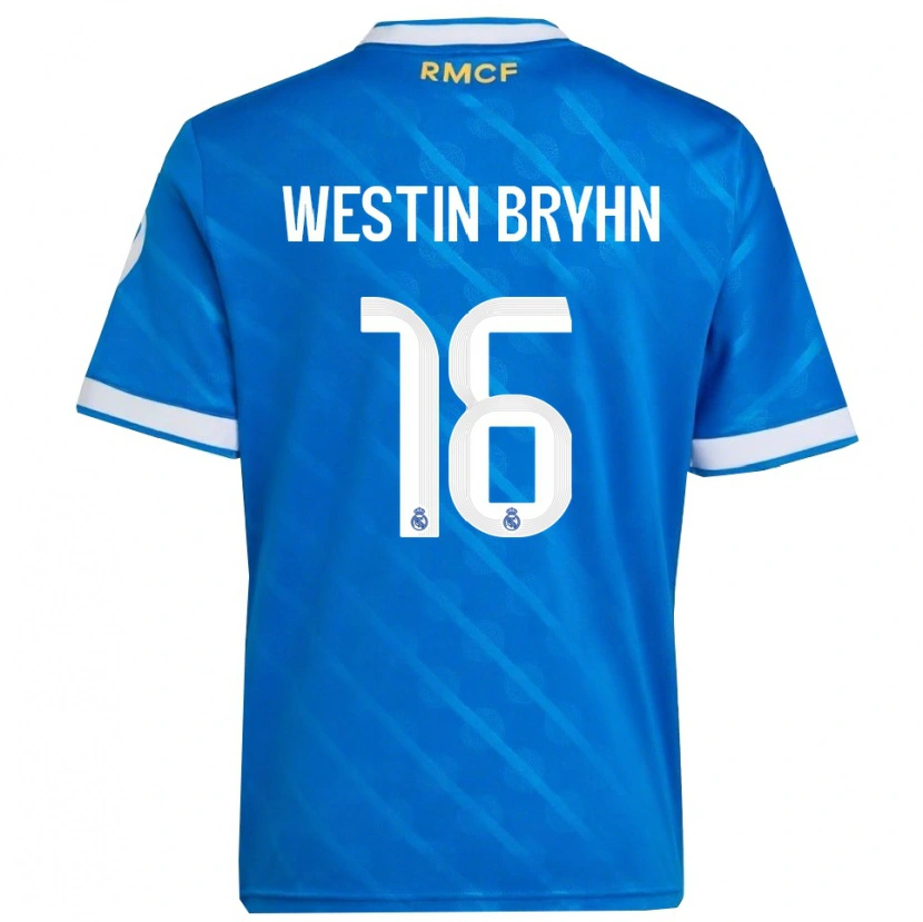 Danxen Dame Leon Westin Bryhn #16 Blå Hvit Tredje Sett Drakt Trøye 2025/26 Skjorter T-Skjorte