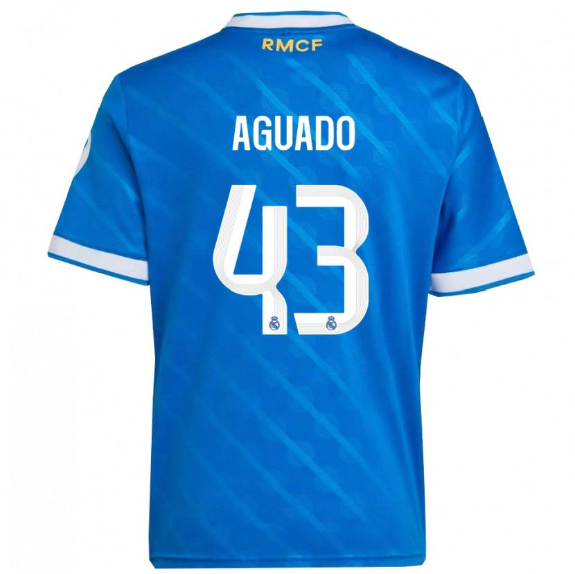 Danxen Dame Diego Aguado #43 Blå Hvit Tredje Sett Drakt Trøye 2025/26 Skjorter T-Skjorte
